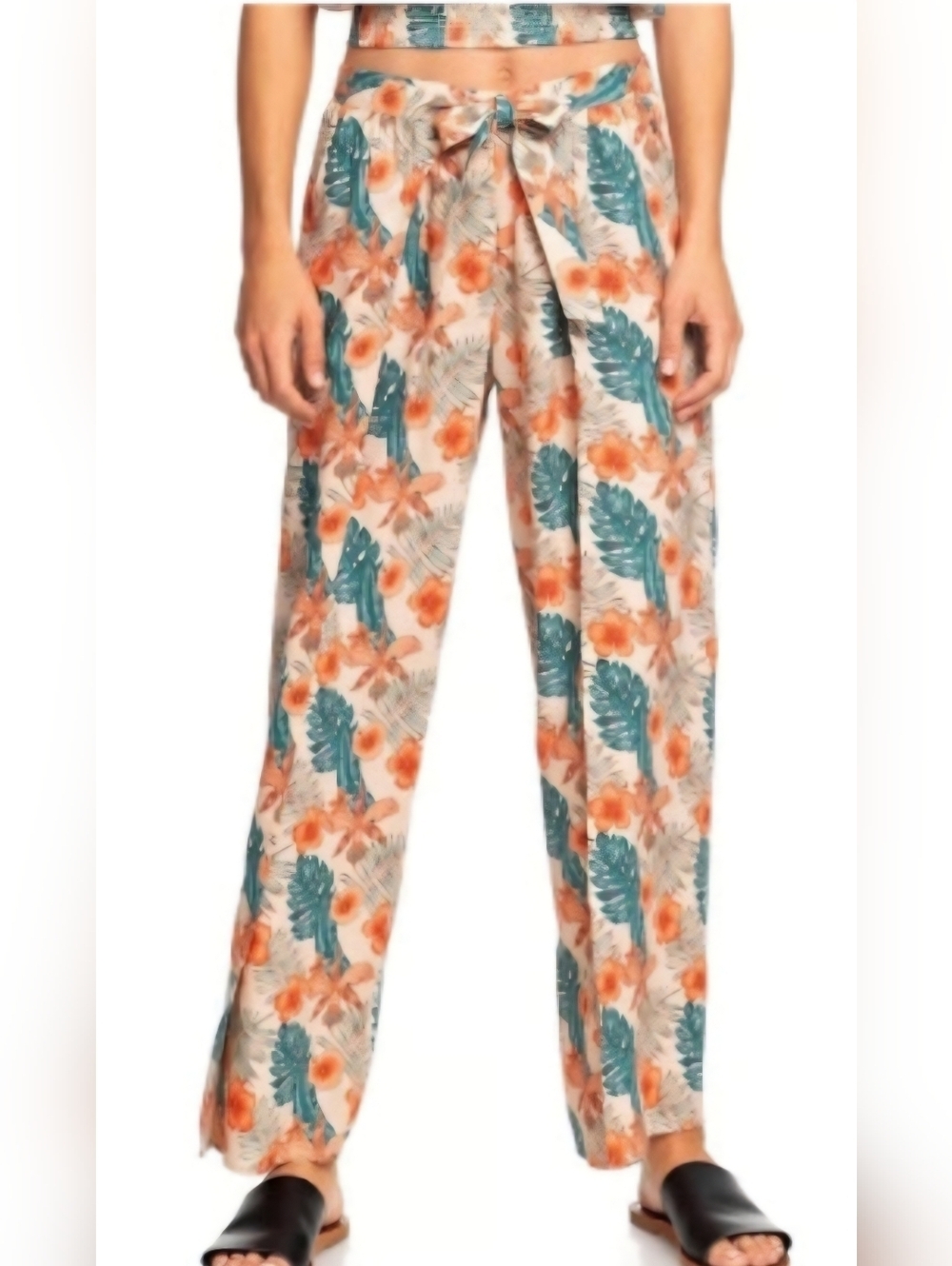 Roxy Olivia Tropical Print Beach Pants Size Small